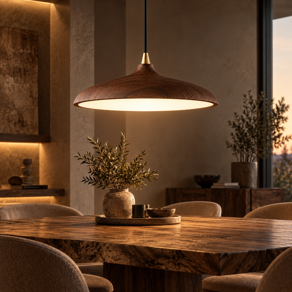 DISC Design Hanglamp Houten afwerking – Moderne LED