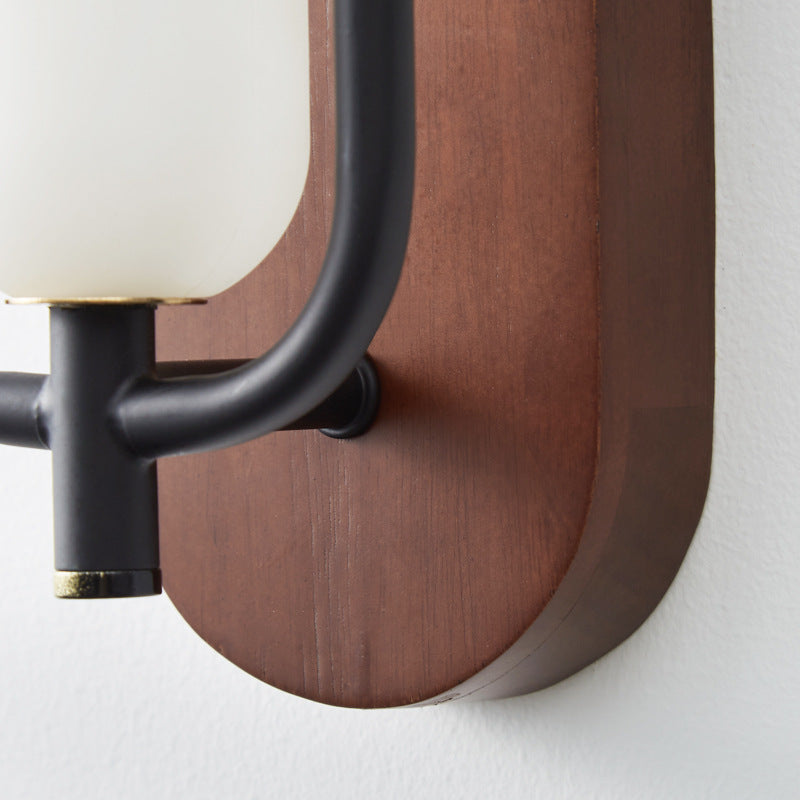 Houten wandlamp met acryl kap – 18W LED