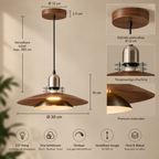 UFO-hanglamp van ijzer met driekleurige dimfunctie