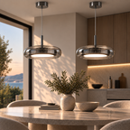 Glazen LED Hanglamp met Rookglas