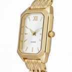 Barlèdome Dames Horloge Goudkleurig - Rechthoekig Quartz Polshorloge 5979