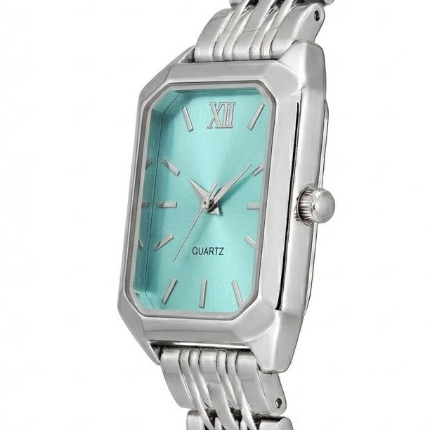 Barlèdome Dames Horloge Zilverkleurig - Rechthoekig Quartz Polshorloge 5654z