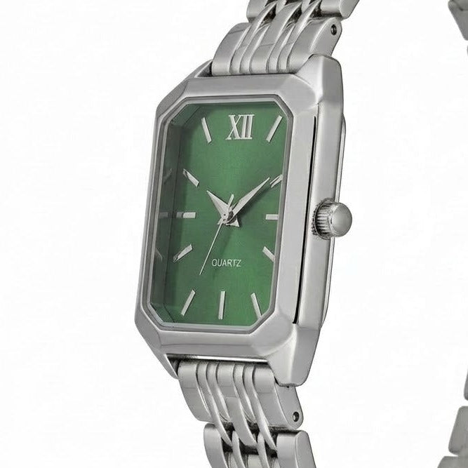 Barlèdome Dames Horloge Zilverkleurig - Rechthoekig Quartz Polshorloge 8175z