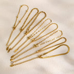 Dunne Herringbone Armband - Goudkleurig RVS