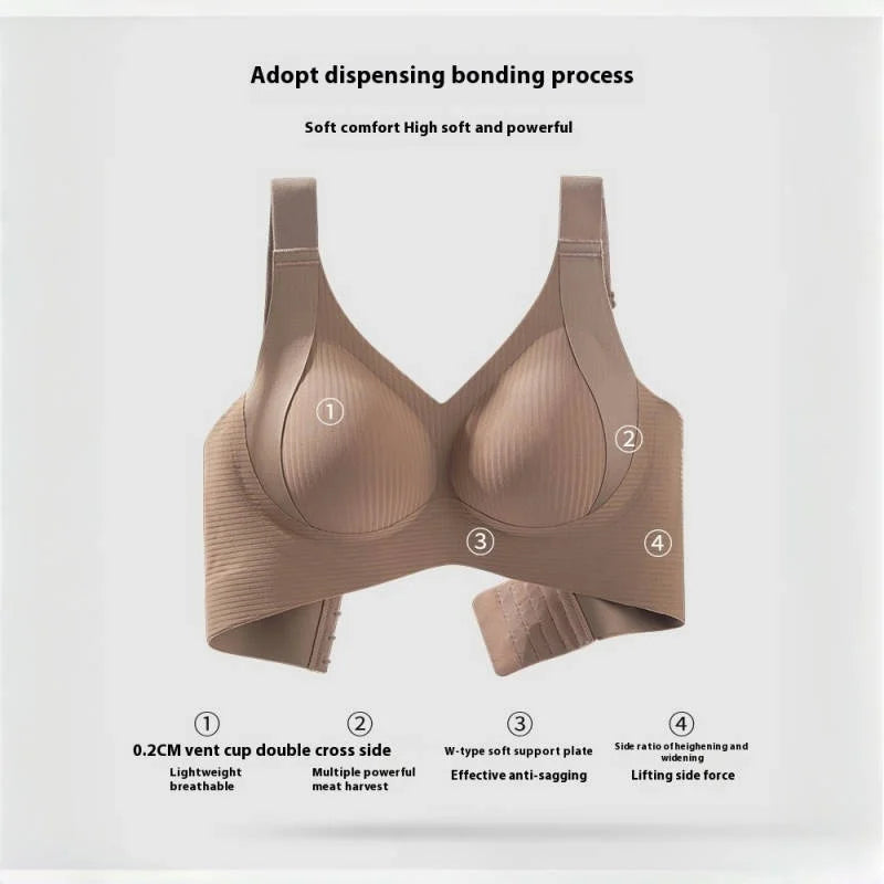 Plus Size Naadloze Draadloze Beha – Comfort & Ondersteuning