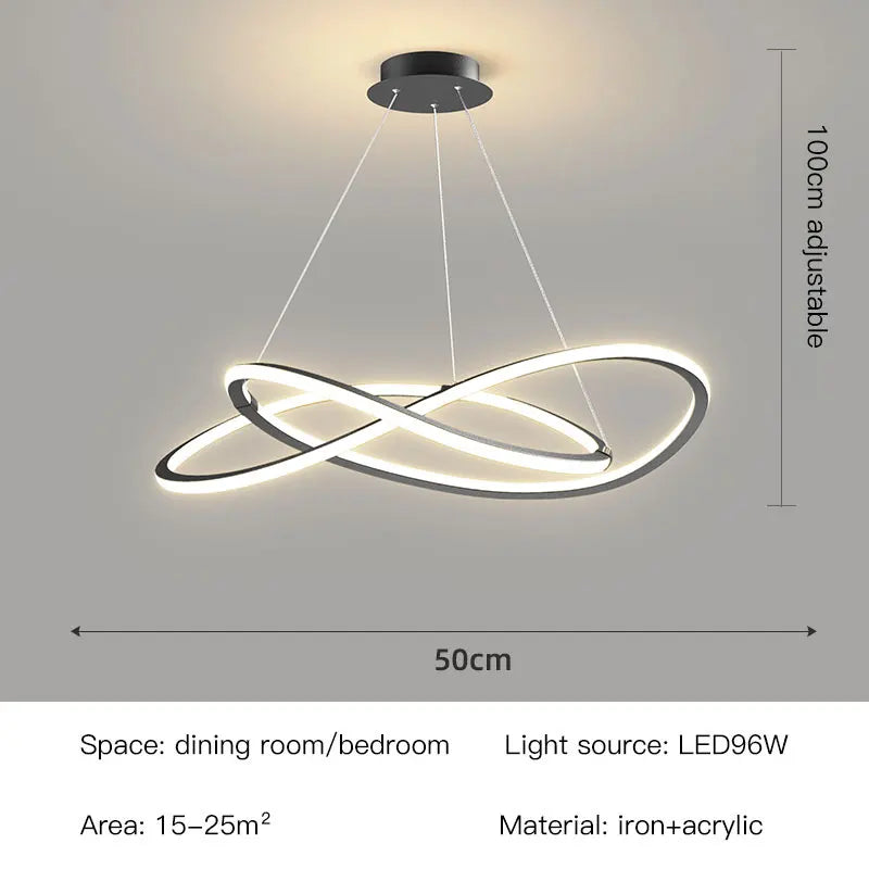 NIMBUS LED Pendant Light – Modern Dimmable Chandelier for Dining Room & Bedroom | 50–60 cm