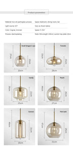 Nordic Loft Glass Stone Pendant Light - Industrial Design