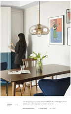 Nordic Loft Glass Stone Pendant Light - Industrial Design