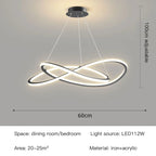 NIMBUS LED Pendant Light – Modern Dimmable Chandelier for Dining Room & Bedroom | 50–60 cm