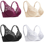 Sexy Plus Size Bh – Kant & Bloemen, Ongevoerd met Beugel