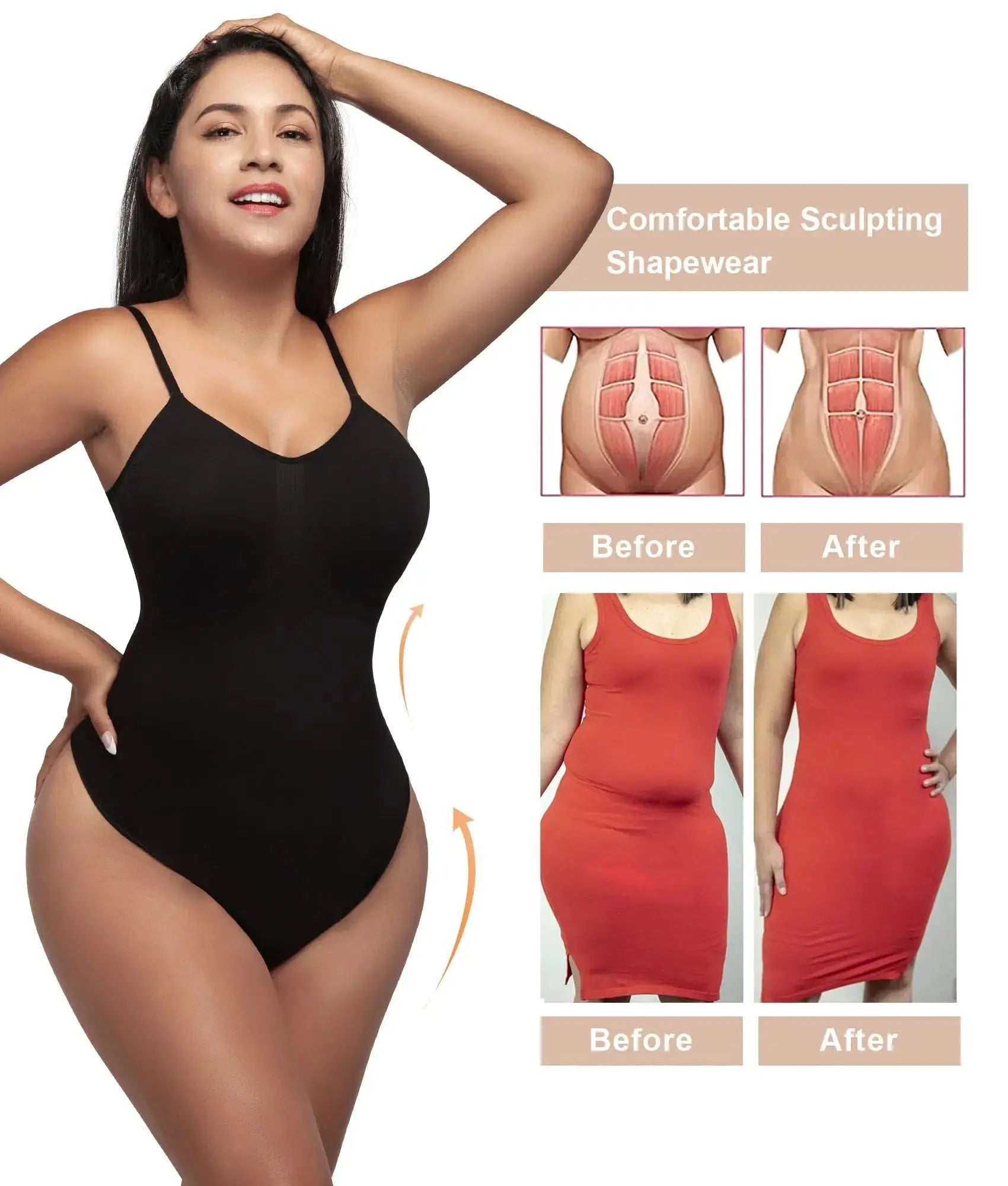 Strap Bodysuits Compression Body Suits