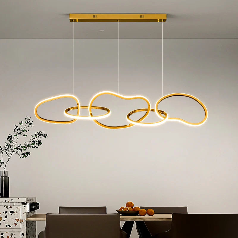 AURELIUS - Gold Ring Dining Room Pendant Light - Modern LED