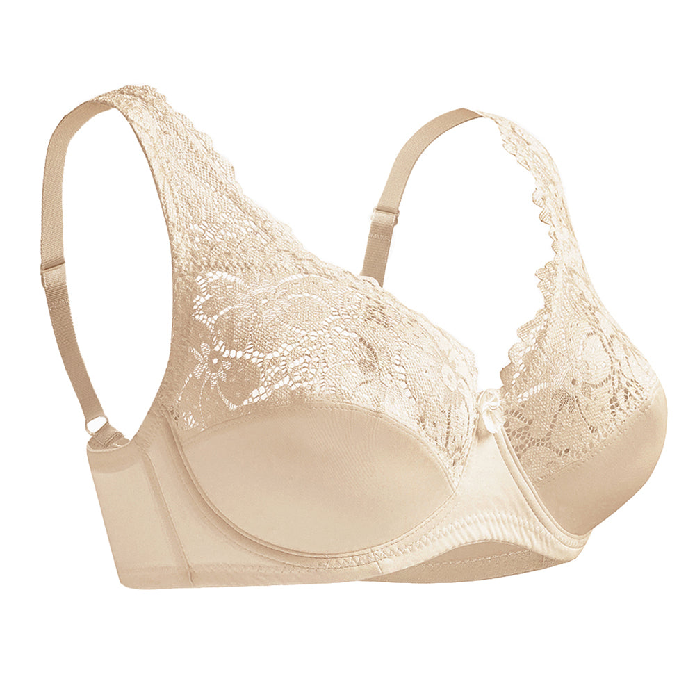 Sexy Plus Size Bh – Kant & Bloemen, Ongevoerd met Beugel