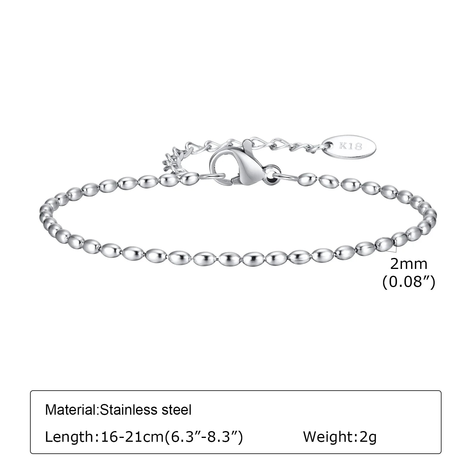 Dunne Herringbone Armband - Zilverkleurig RVS