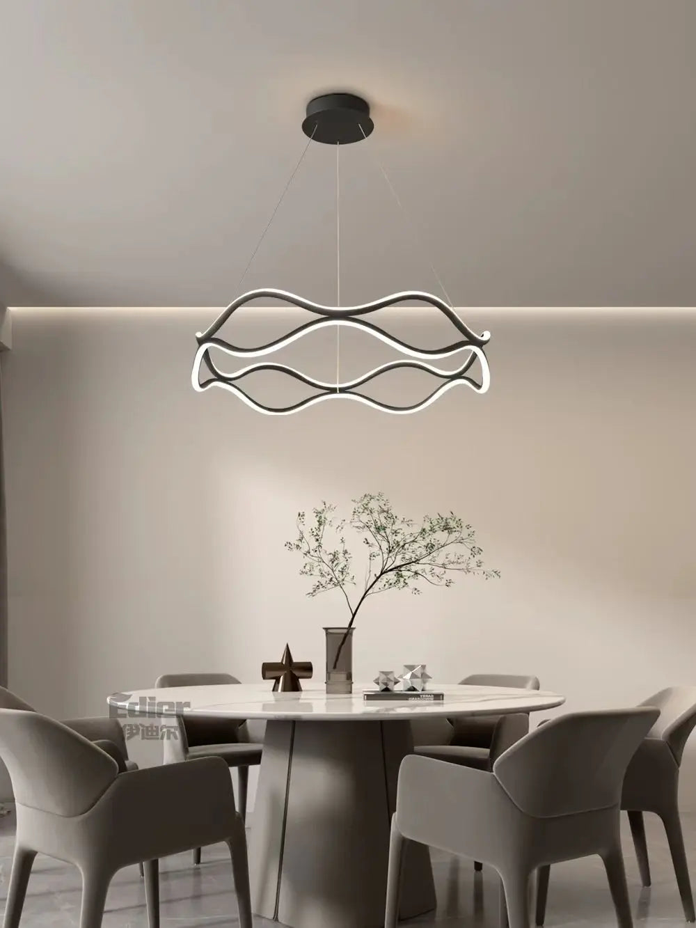 ORBIT Round LED Ring Pendant Light – Luxury Chandelier for Living Room, Bedroom & Dining Room