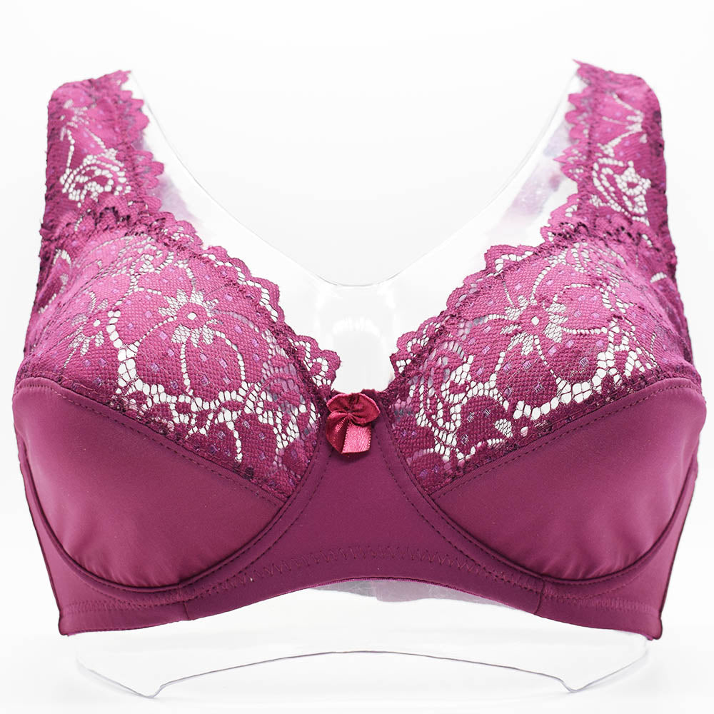 Sexy Plus Size Bh – Kant & Bloemen, Ongevoerd met Beugel