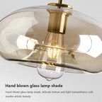 Nordic Loft Glass Stone Pendant Light - Industrial Design