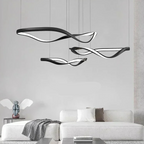 Modern Wavy Ring LED Pendant Light - Circular Designer Chandelier