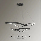 Modern Wavy Ring LED Pendant Light - Circular Designer Chandelier