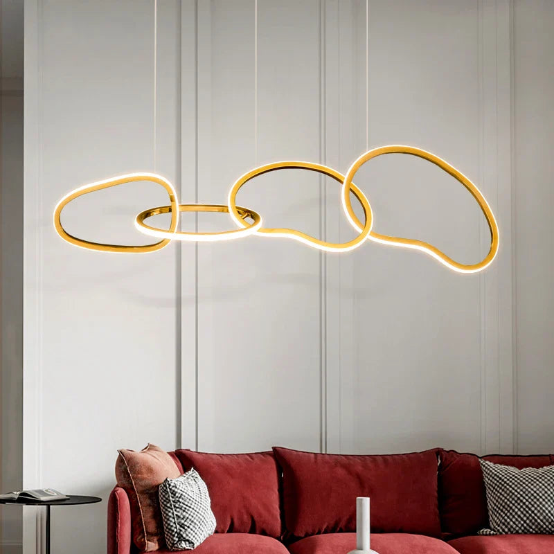 AURELIUS - Gold Ring Dining Room Pendant Light - Modern LED