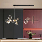 NOSTAGA Glass Circle Pendant Light – LED Chandelier (horizontal)
