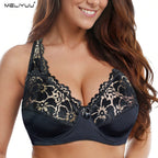 Sexy Plus Size Bh – Kant & Bloemen, Ongevoerd met Beugel