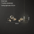 NOSTAGA Glass Circle Pendant Light – LED Chandelier (horizontal)