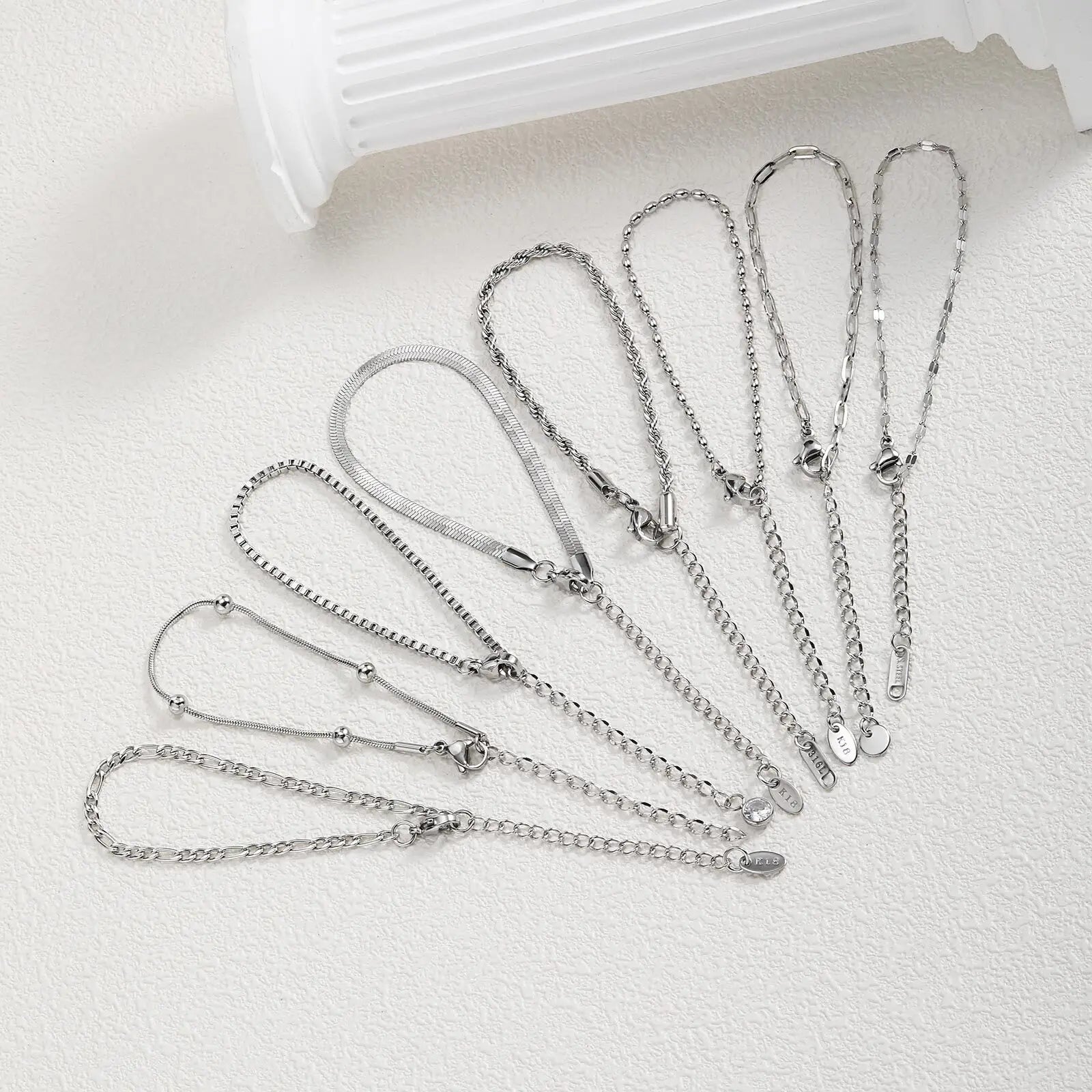 Dunne Herringbone Armband - Zilverkleurig RVS