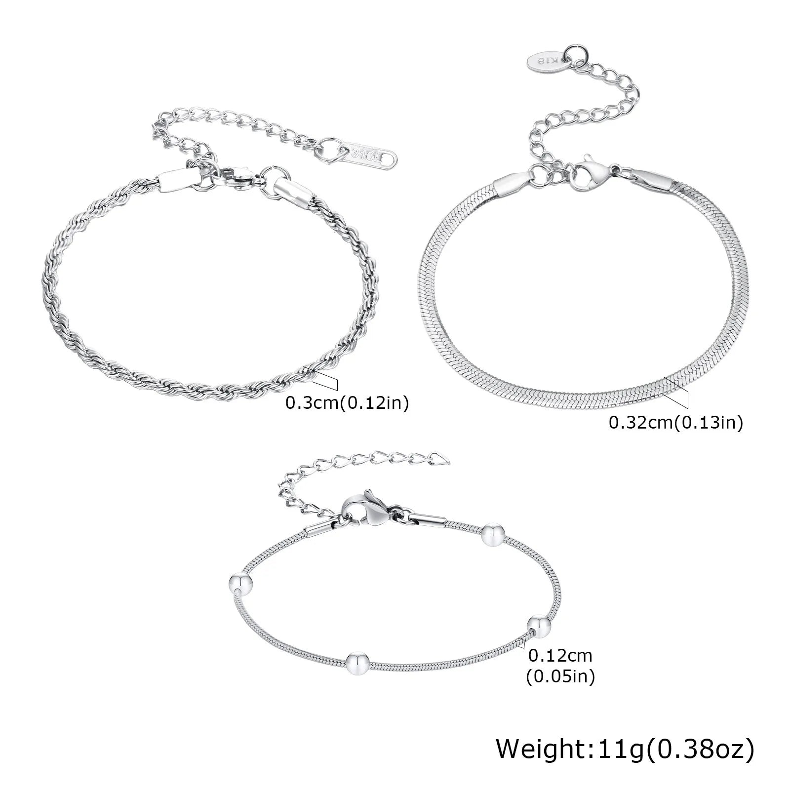 Dunne Herringbone Armband - Zilverkleurig RVS