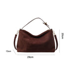 Crossbody Handtas - Imitatiesuède Pillow Schoudertas met Rits