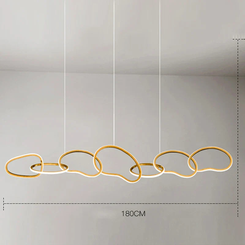 AURELIUS - Gold Ring Dining Room Pendant Light - Modern LED