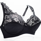Sexy Plus Size Bh – Kant & Bloemen, Ongevoerd met Beugel