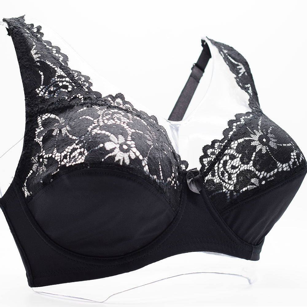 Sexy Plus Size Bh – Kant & Bloemen, Ongevoerd met Beugel
