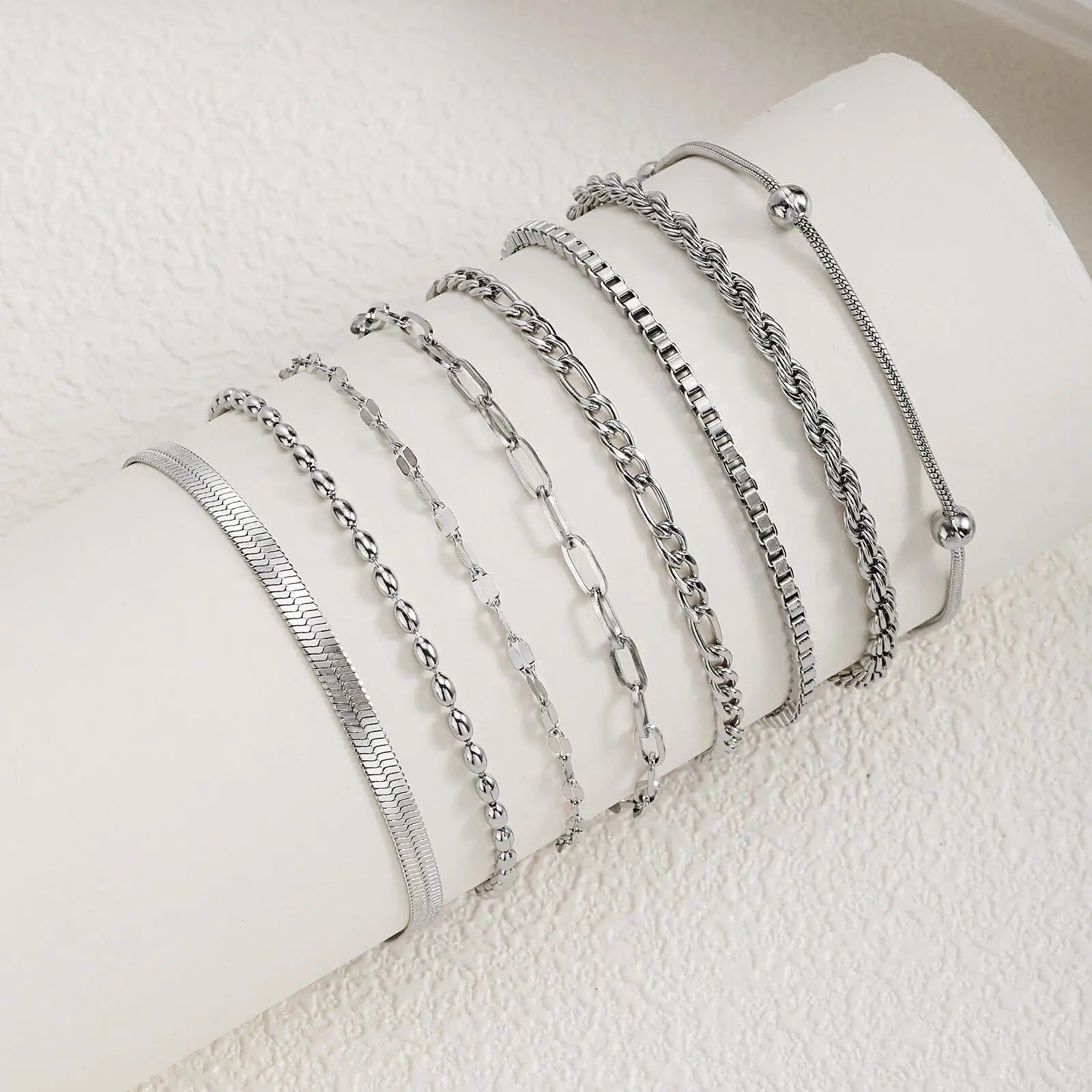 Dunne Herringbone Armband - Zilverkleurig RVS