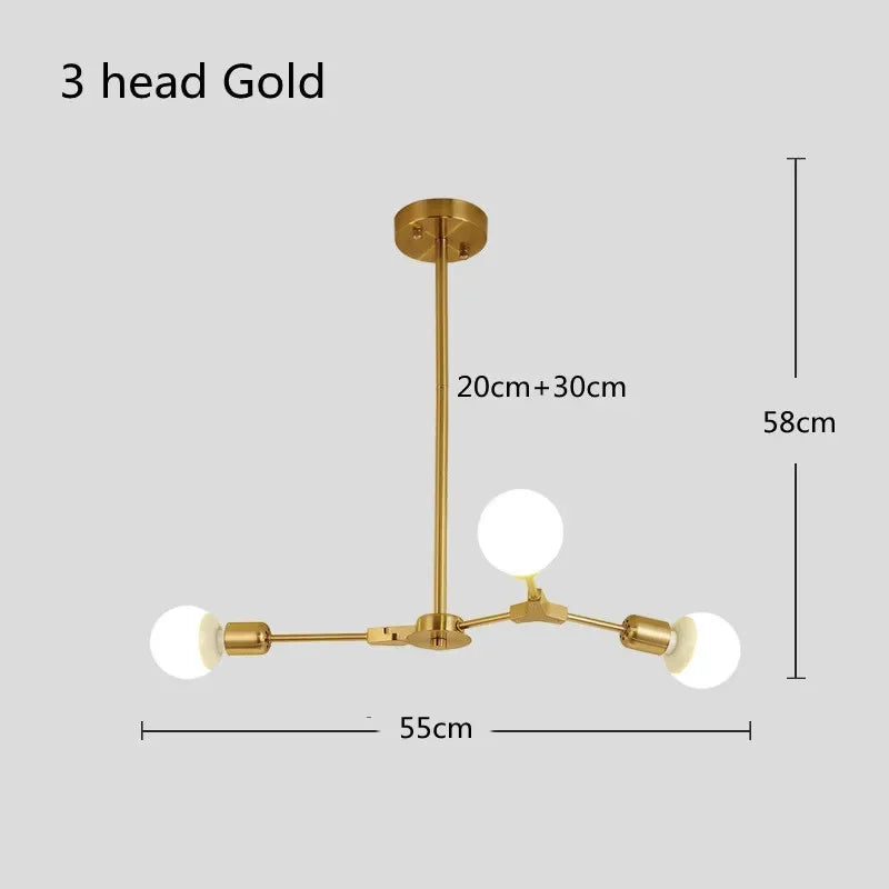 Sputnik Chandelier - Modern Art Deco Molecular Ceiling