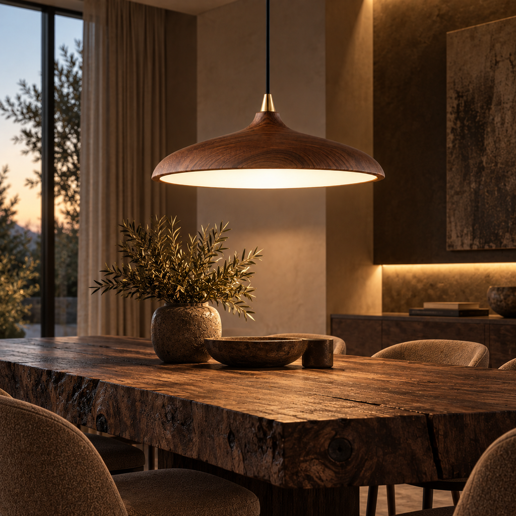 DISC Design Hanglamp Houten afwerking – Moderne LED