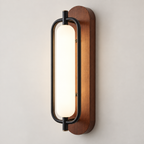 Houten wandlamp met acryl kap – 18W LED