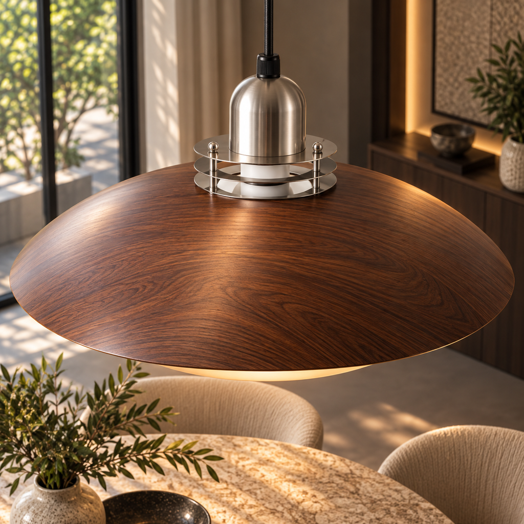 UFO-hanglamp van ijzer met driekleurige dimfunctie