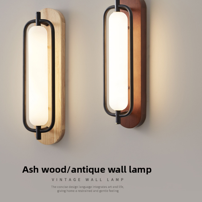 Houten wandlamp met acryl kap – 18W LED