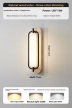 Houten wandlamp met acryl kap – 18W LED