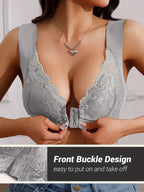 Stijlvolle Lace Front Bh met Goede Ondersteuning