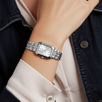 Barlèdome Dames Horloge Zilverkleurig - Rechthoekig Quartz Polshorloge 8674z