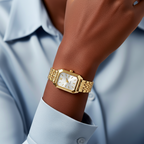 Barlèdome Dames Horloge Goudkleurig - Rechthoekig Quartz Polshorloge 5979