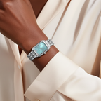 Barlèdome Dames Horloge Zilverkleurig - Rechthoekig Quartz Polshorloge 5654z