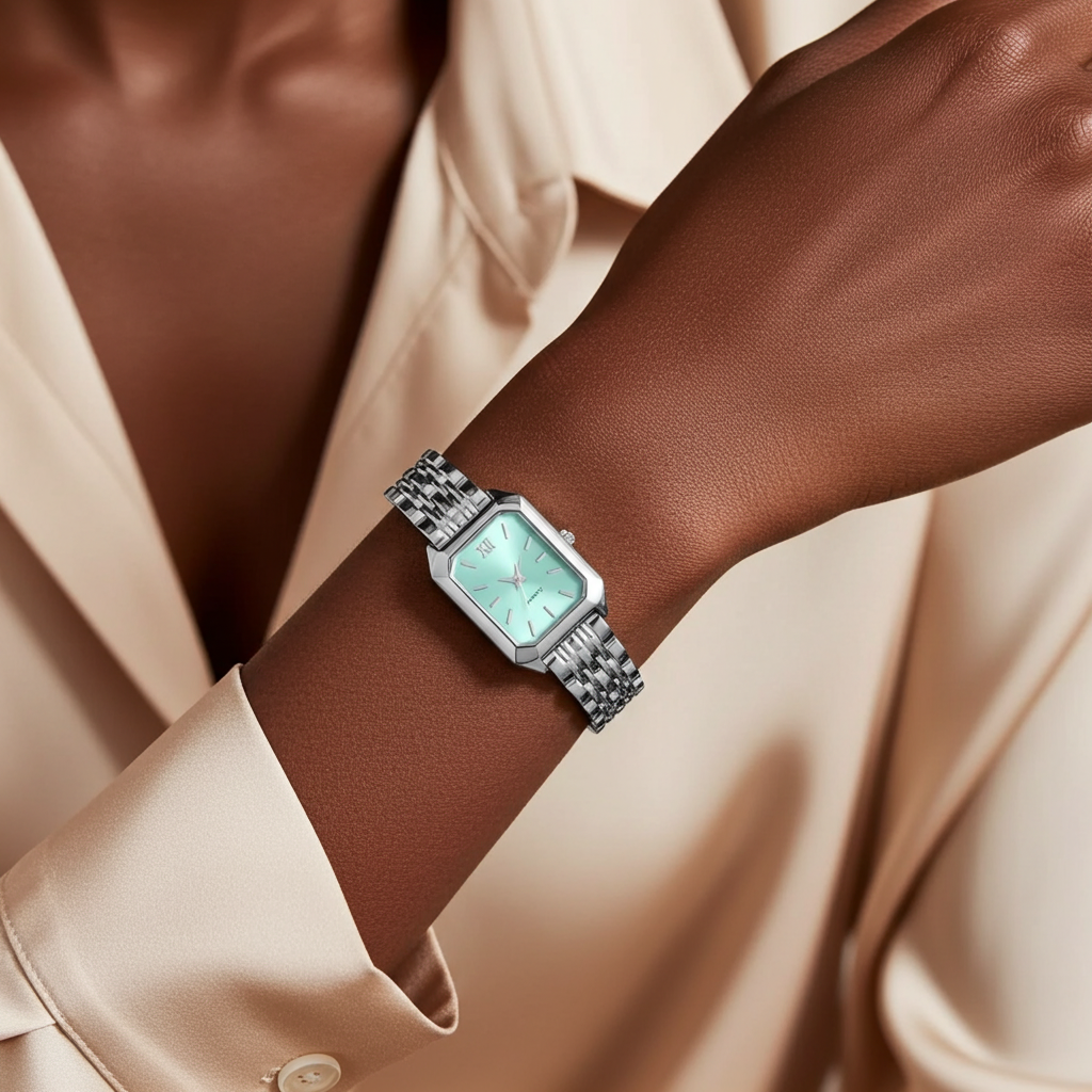 Barlèdome Dames Horloge Zilverkleurig - Rechthoekig Quartz Polshorloge 5654z