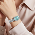 Barlèdome Dames Horloge Zilverkleurig - Rechthoekig Quartz Polshorloge 5654z