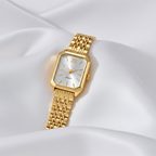 Barlèdome Dames Horloge Goudkleurig - Rechthoekig Quartz Polshorloge 5979