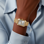 Barlèdome Dames Horloge Goudkleurig - Rechthoekig Quartz Polshorloge 5979