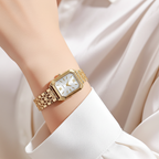 Barlèdome Dames Horloge Goudkleurig - Rechthoekig Quartz Polshorloge 5979