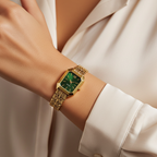 Barlèdome Dames Horloge Goudkleurig - Rechthoekig Quartz Polshorloge 5977